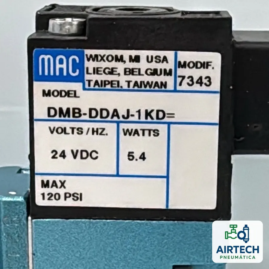 Foto 3 de Válvula solenoide MAC 411A 5/2 vias 24 VDC
