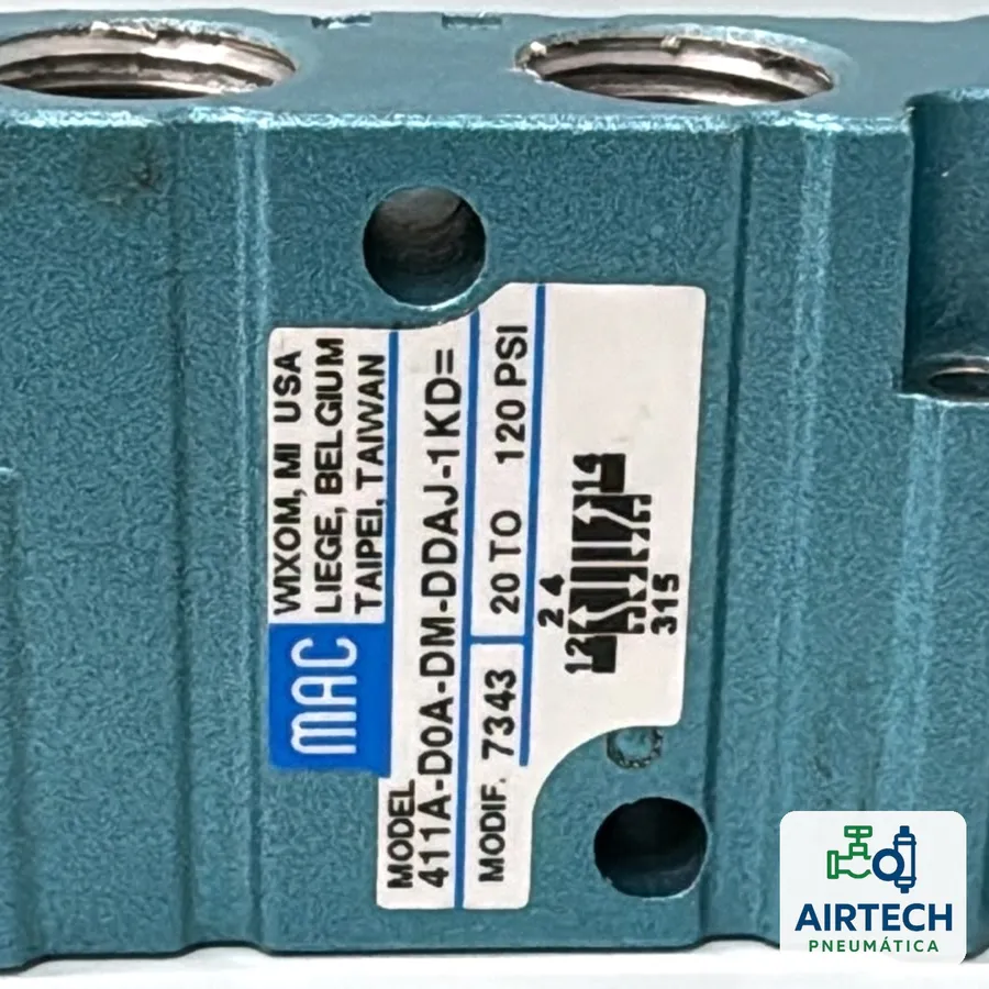 Foto 4 de Válvula solenoide MAC 411A 5/2 vias 24 VDC
